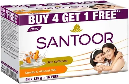 Santoor Sandal & Almond Milk Soap